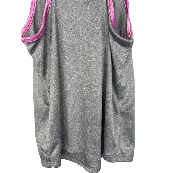 Nike Dri-Fit Heart Tank Gray Pink Girls Size 6 - Picture 10 of 10